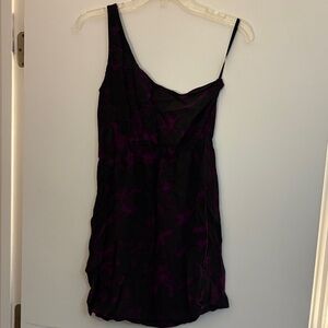 Kirra Black and Purple Mini Dress